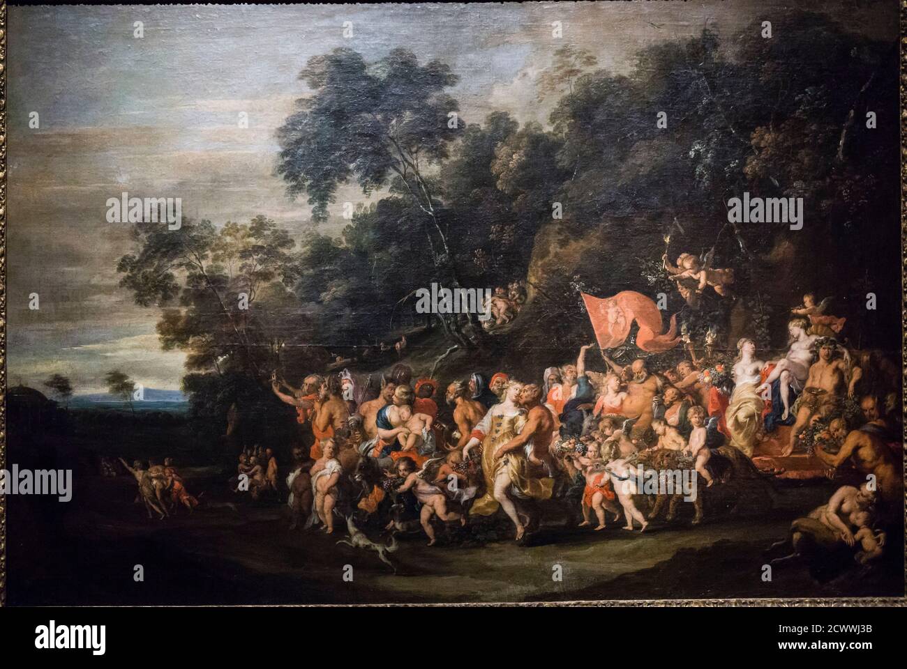 El triunfo de Baco, Jan Thomas van Yperen, 1650, óleo sobre tela, Museo Nacional de Bellas Artes (MNBA) ,Buenos Aires, republica Argentina, cono sur, Stock Photo
