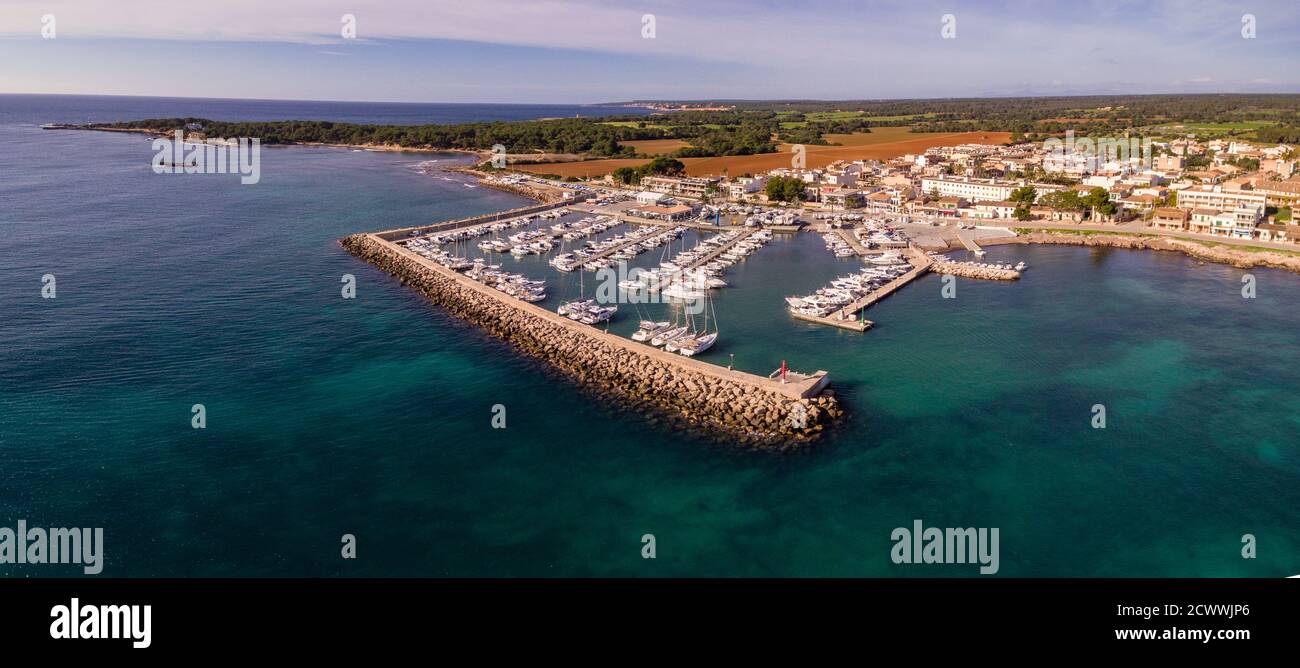 puerto deportivo S Estanyol, Llucmajor, Mallorca, balearic islands, Spain Stock Photo