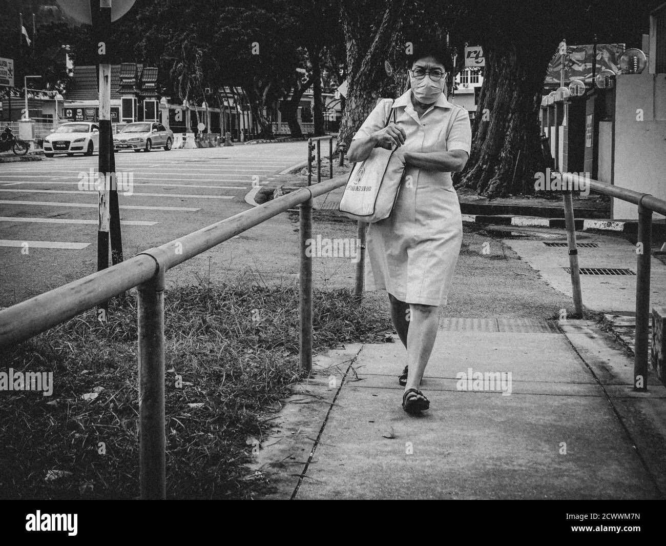 Ghost streets of Georgetown, Penang Island, Malaysia during first COVID-19 outbreak Stock Photo