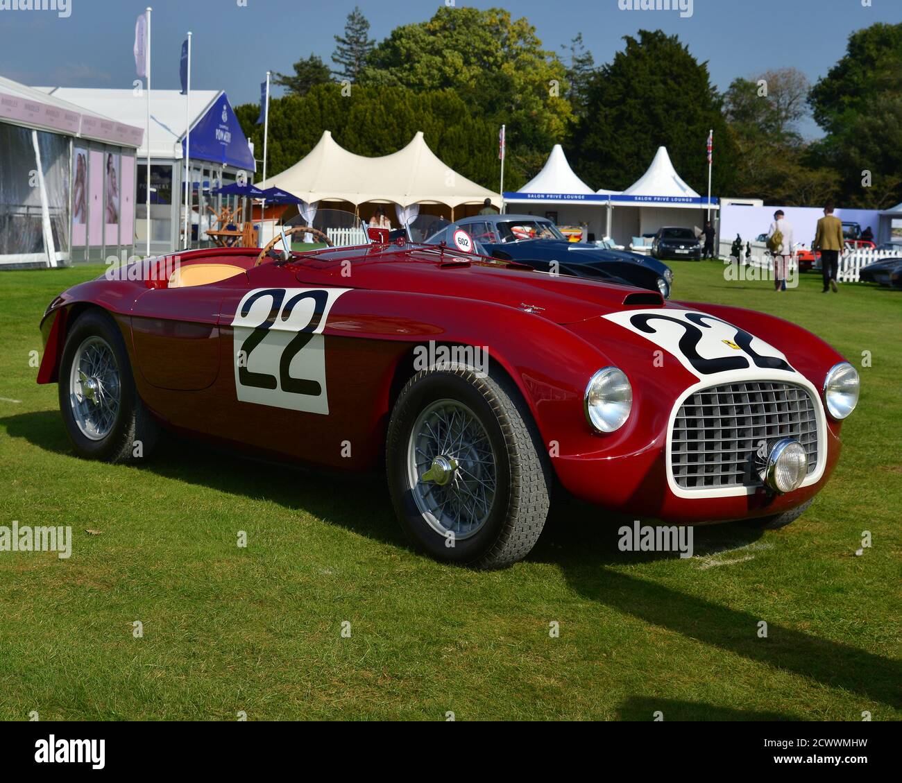 Ferrari 166 MM Barchetta, Salon Privé, Blenheim Palace, Woodstock, Oxfordshire, England, September 2020. Stock Photo