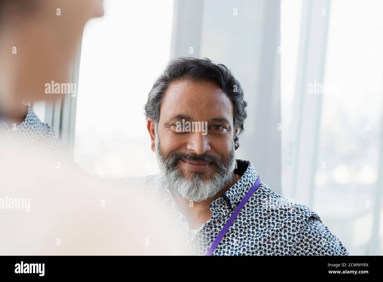 Portrait smiling businessman Stock Photo
