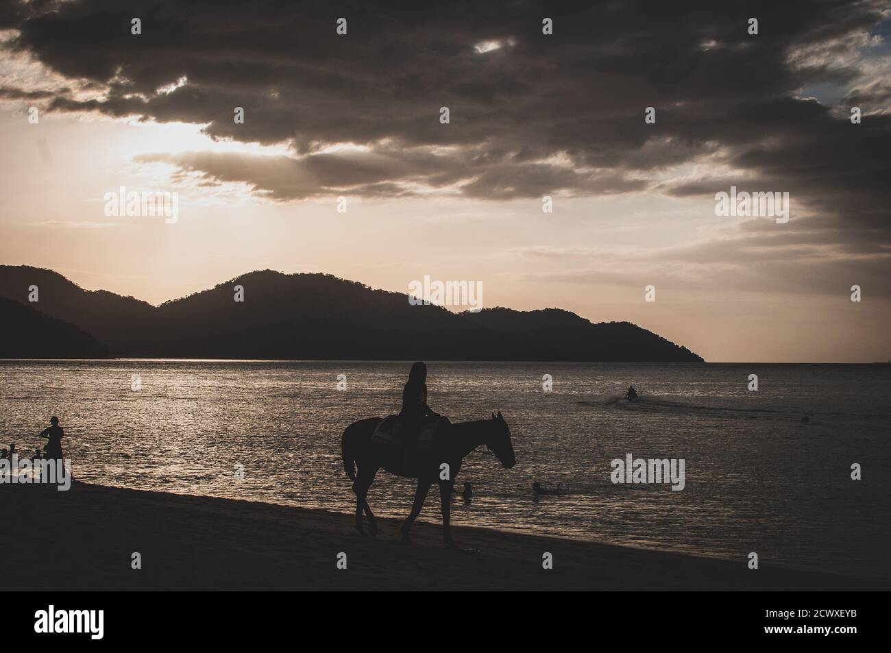 Sunset over the Penang Island Stock Photo