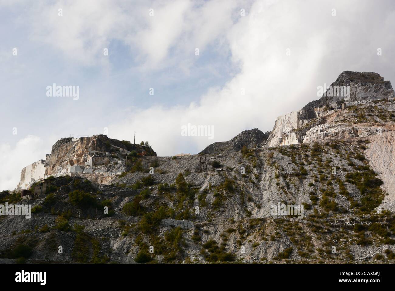 Marble quarry. Colonnata. Carrara. Tuscany. Italy Stock Photo