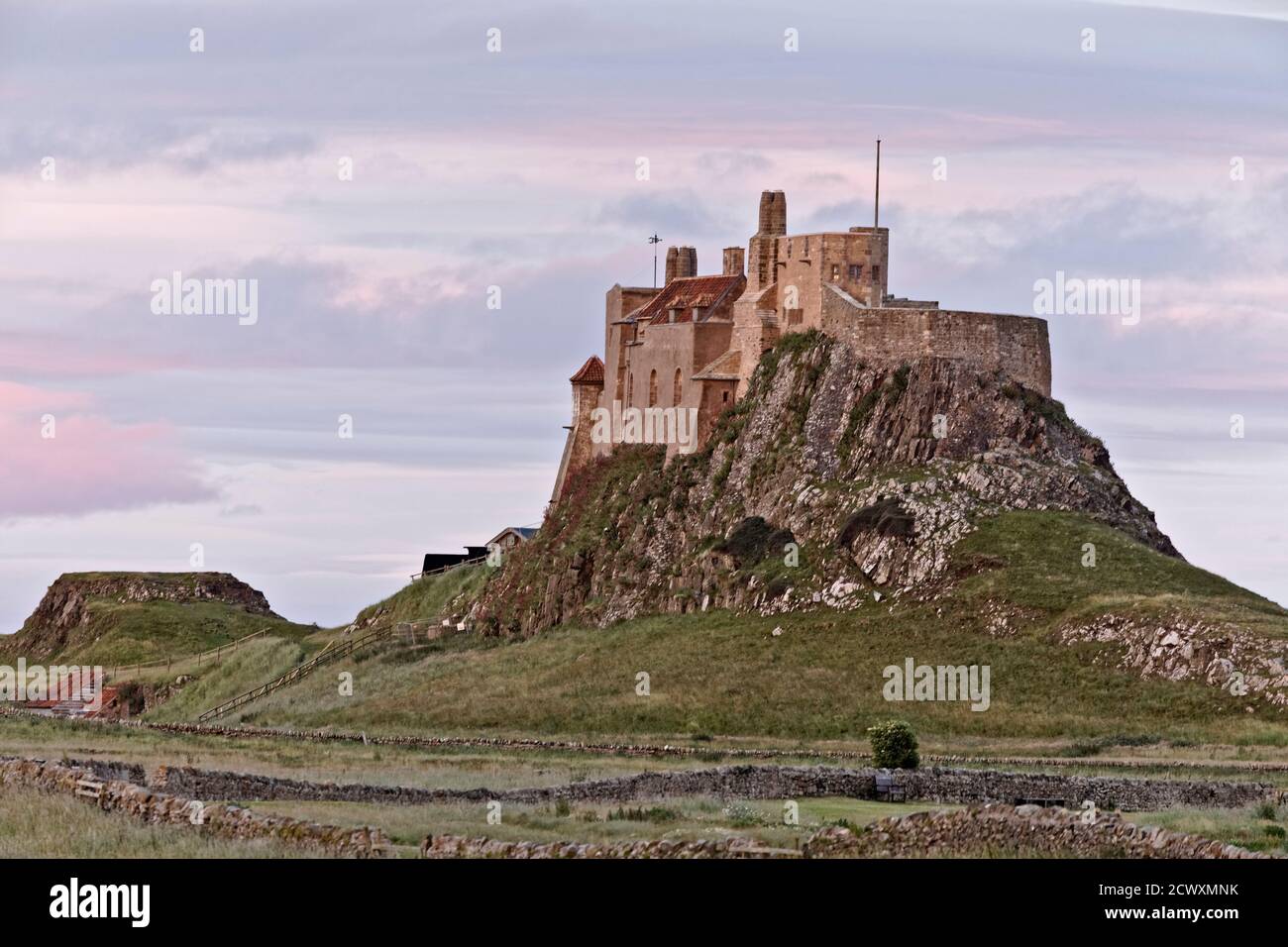 Lindisfarne - Holy Island Castle Stock Photo