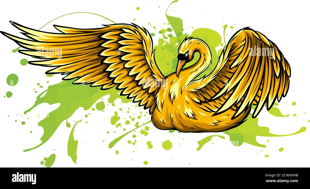 Vector illustration of swan symbol or icon Stock Vector Image & Art Alamy