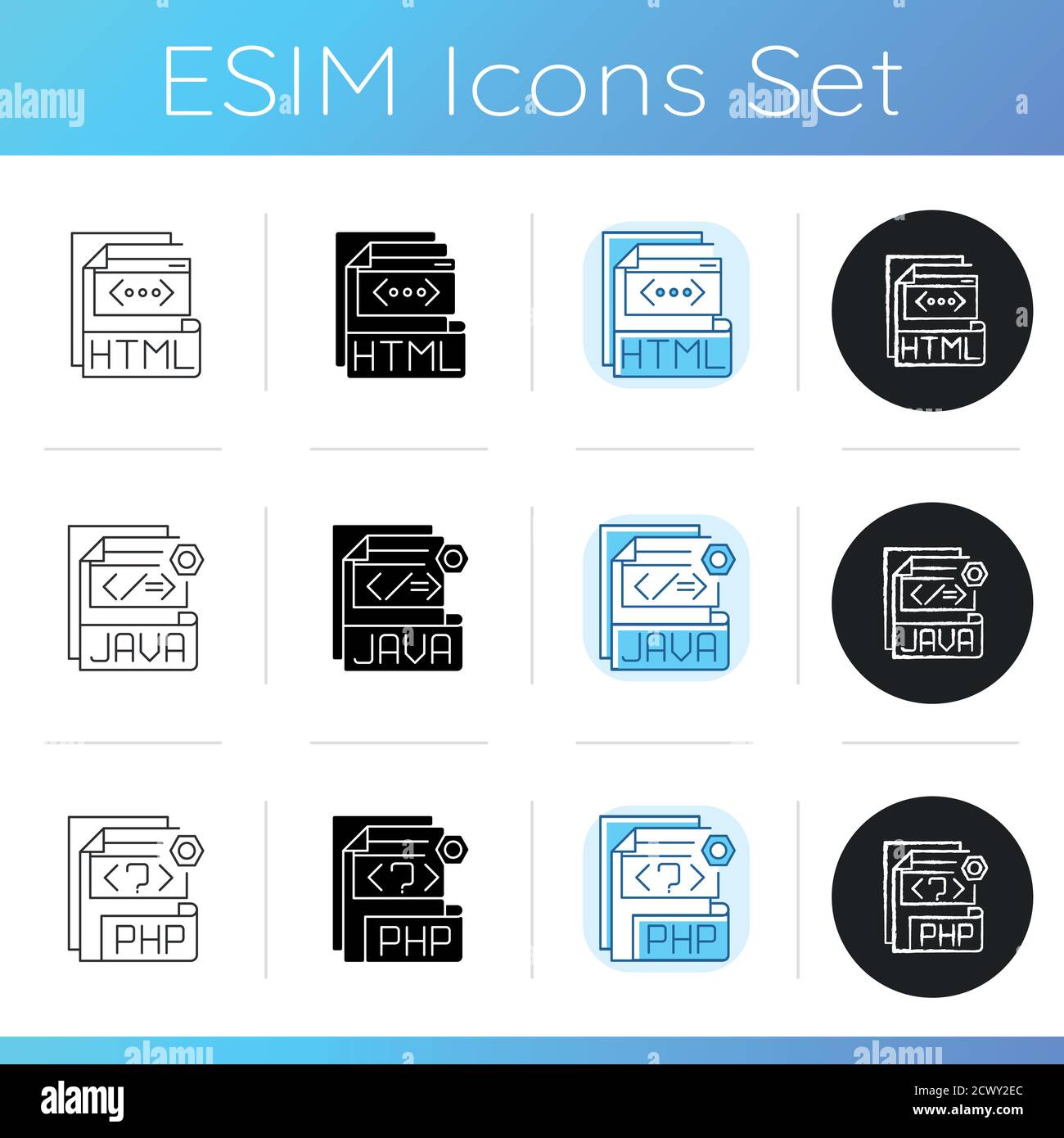 File types icons set Stock Vector Image & Art Alamy