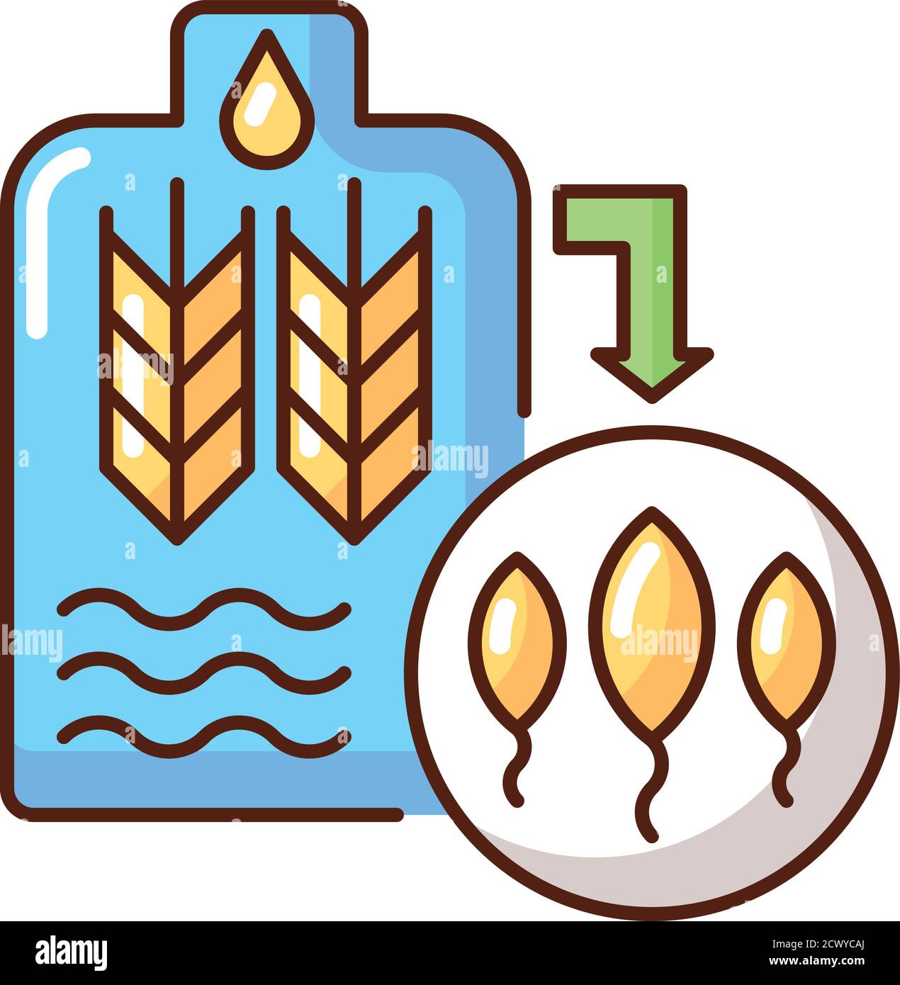 Malting RGB color icon Stock Vector