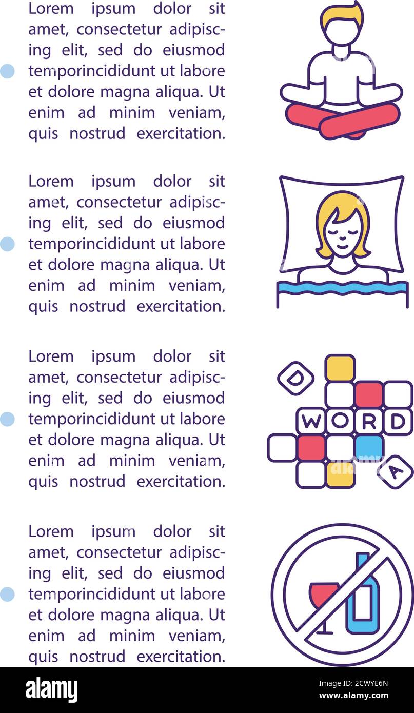 Mental health tips concept icon with text Stock Vector