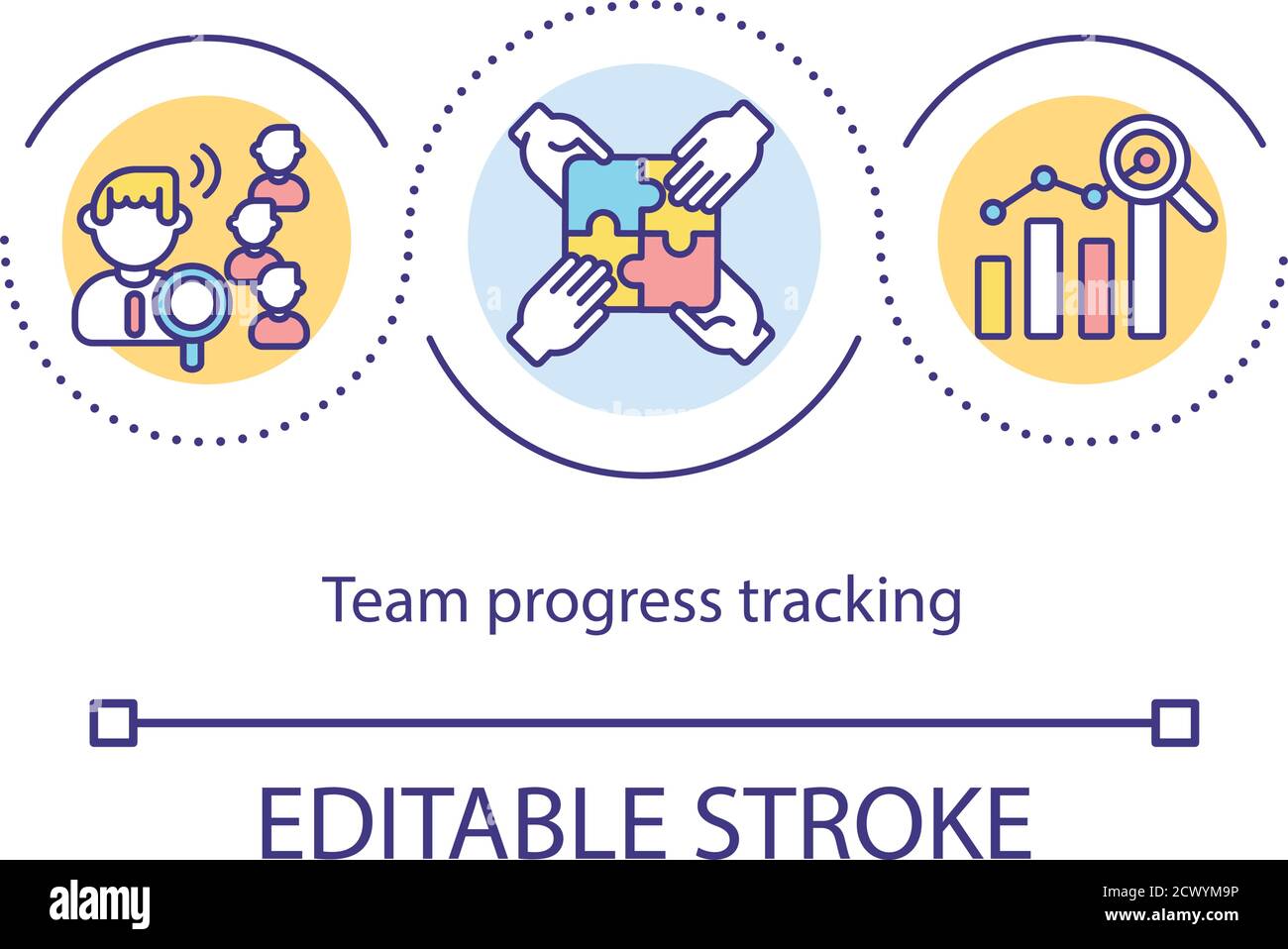 Team progress tracking concept icon Stock Vector Image & Art Alamy