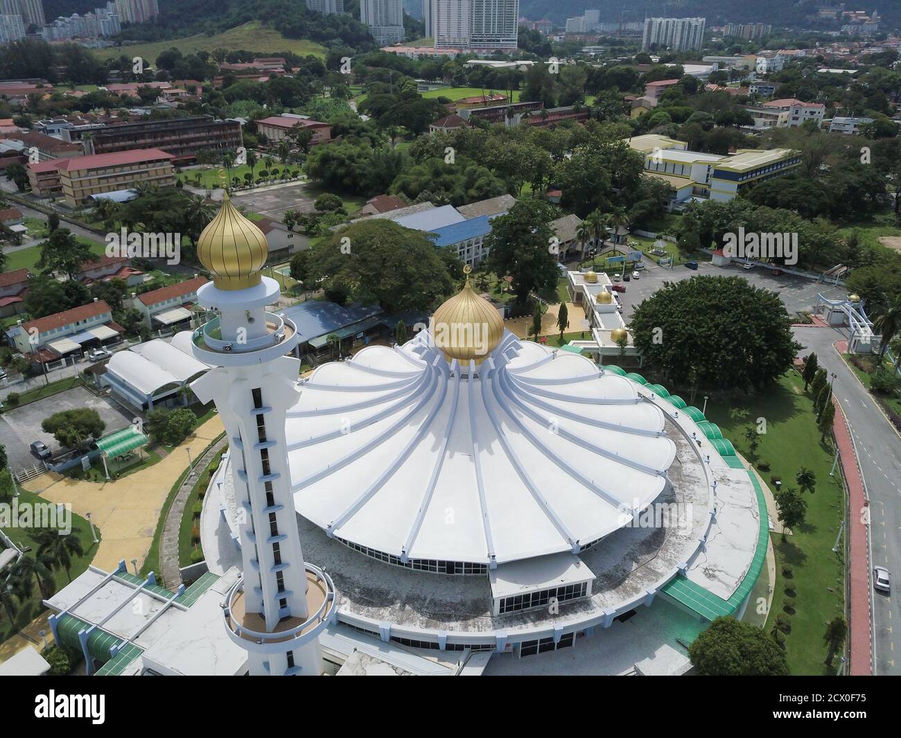 Ayer Itam Penang Malaysia Oct 29 2019 Aerial View Architecture Penang State Mosque Stock Photo Alamy