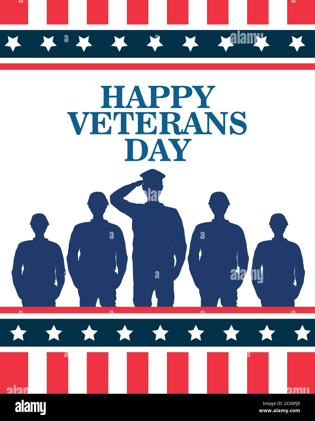 happy veterans day celebration with military officer and soldiers ...