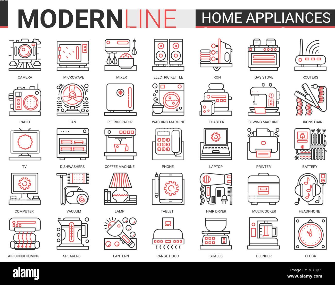 Home appliances concept vector Stock Vector Images - Alamy