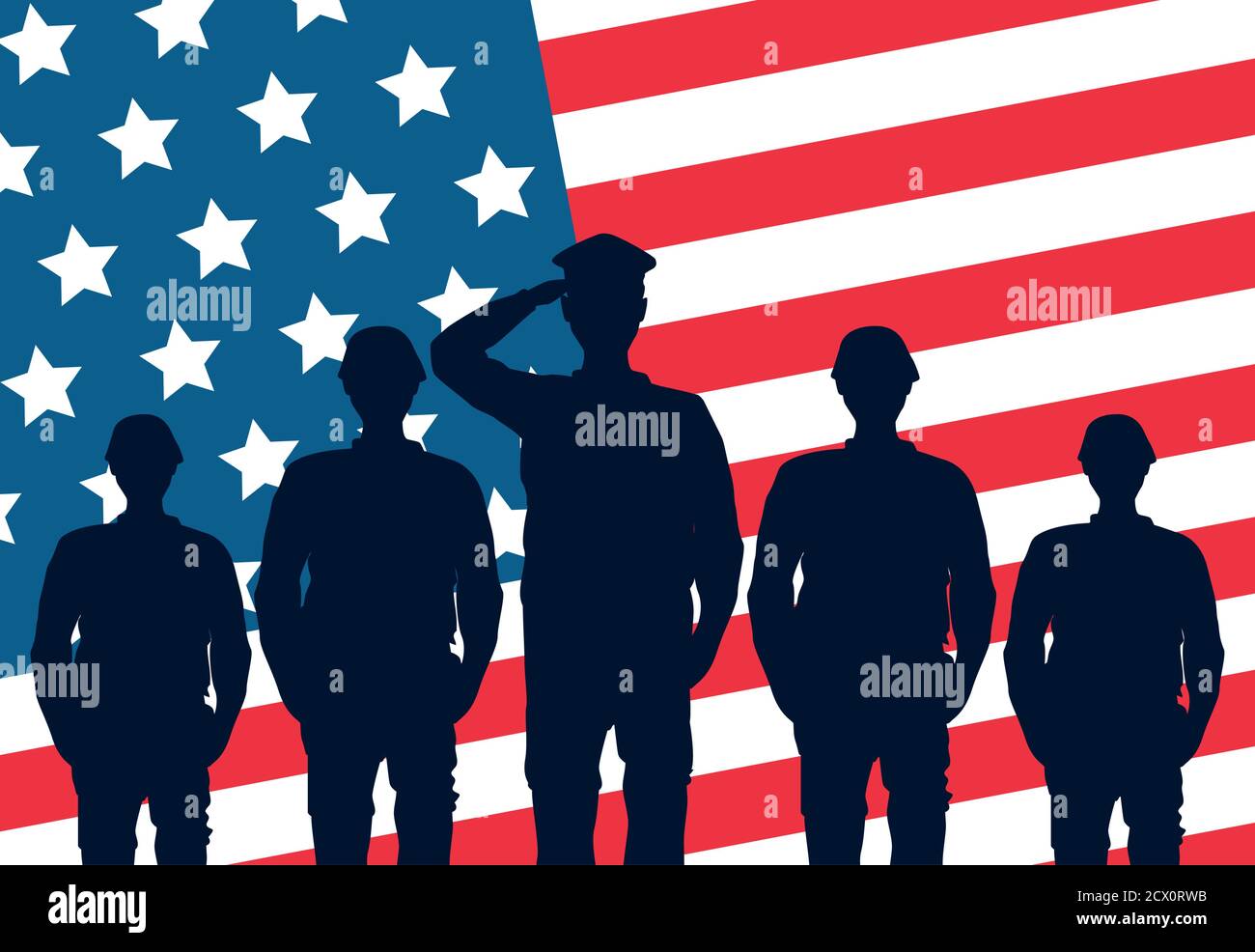 happy veterans day celebration with military officer and soldiers ...