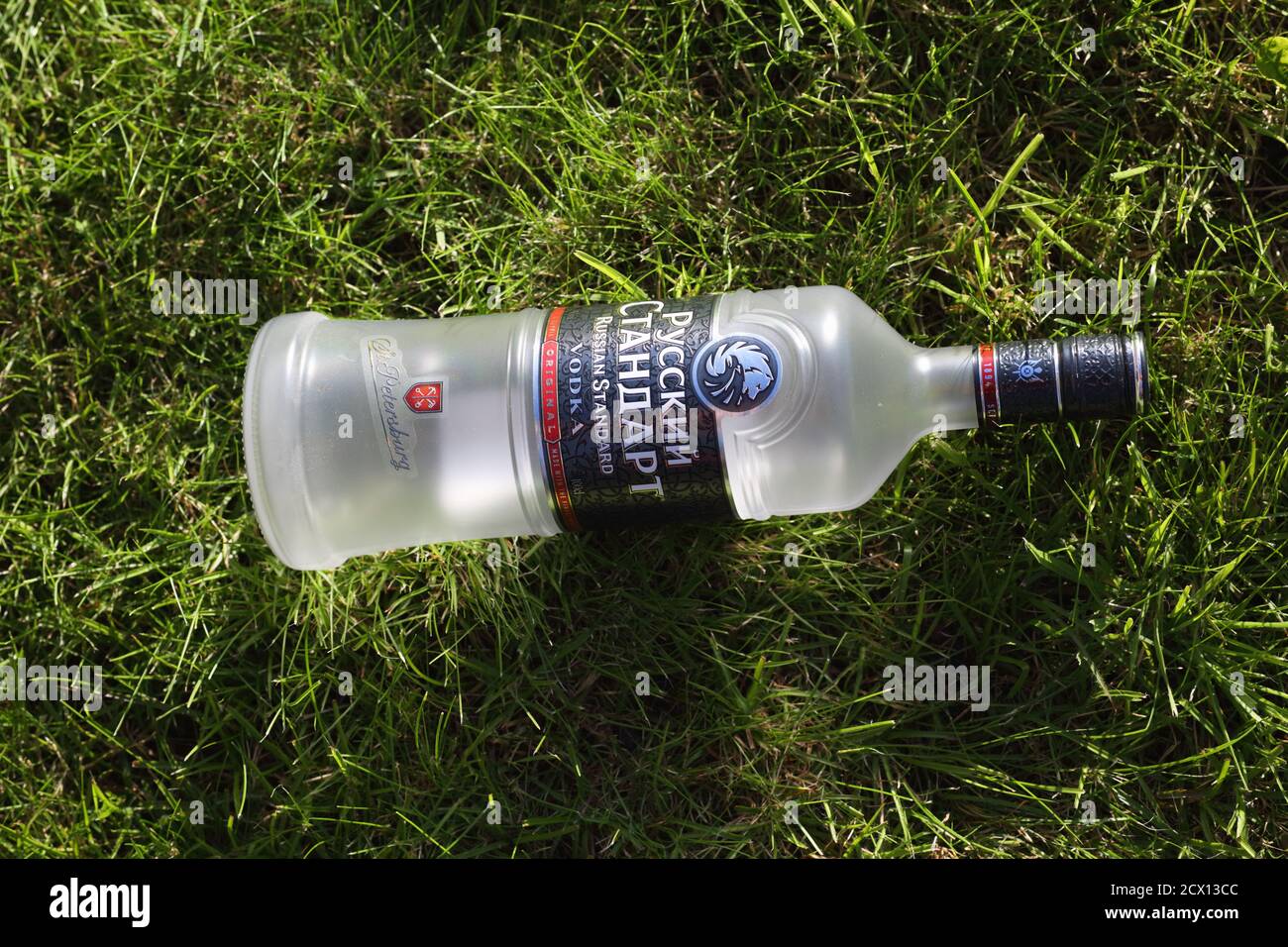 Empty vodka bottle on lawn hires stock photography and images Alamy