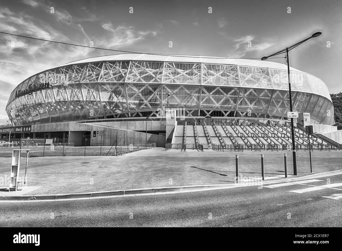Nice France August 16 Exterior View Of Allianz Riviera Stade De Nice Cote D Azur France On August 16 19 The Stadium Hosts Home Matches Of O Stock Photo Alamy Nice France August 16 Exterior View Of Allianz Riviera Stade De Nice Cote D Azur France On August 16 19 The Stadium Hosts Home Matches Of O Stock Photo Alamy