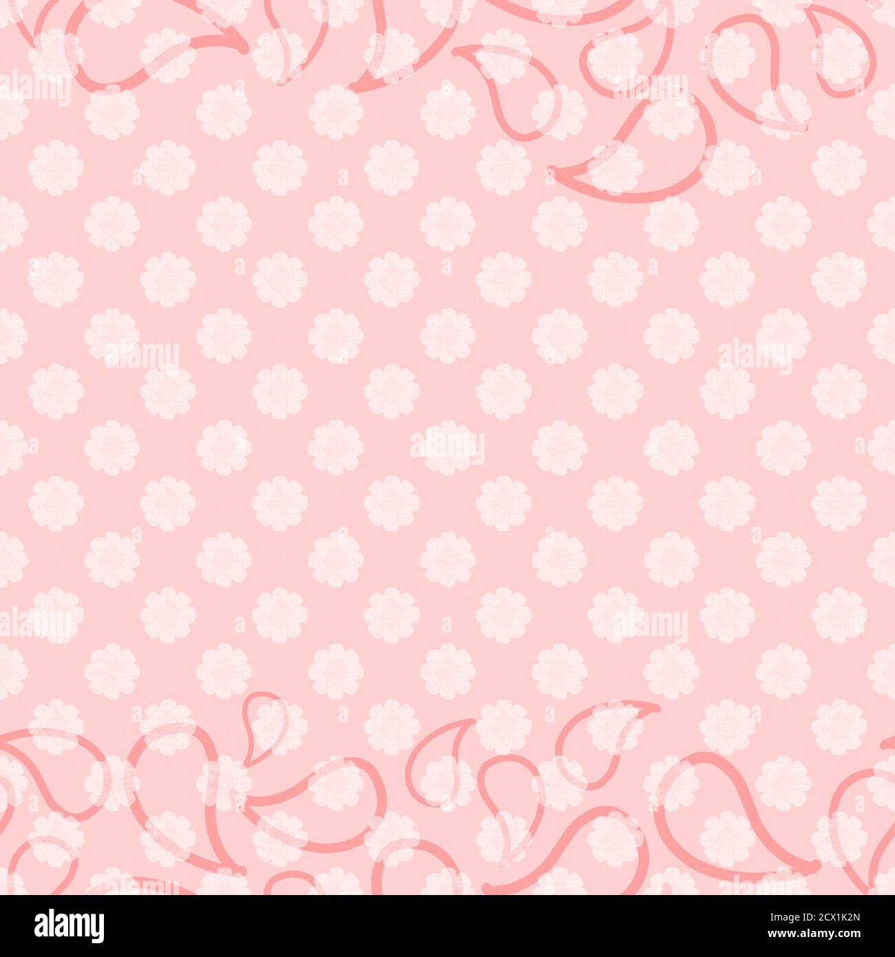 Pink Pattern Calm Floral pattern with a leafy frame in a light pink calming color Stock ...