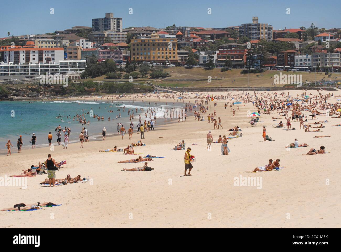 Beachgoers, Bondi Beach, Sydney, Australia Stock Photo