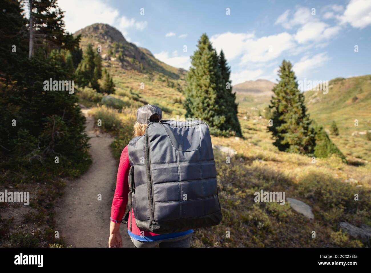 Woman an summer and rear view hi-res stock photography and images - Alamy