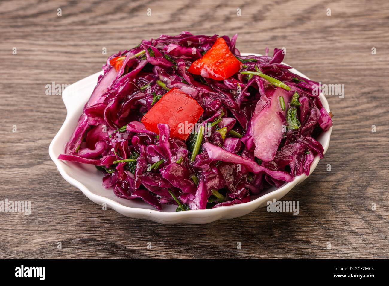 Pickled red cabbage with herbs and spices Stock Photo Alamy