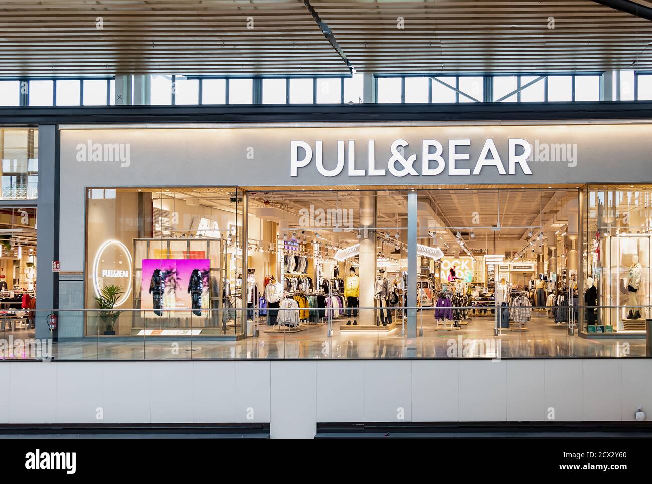 Seville, Spain - September 18, 2020: Pull & Bear retail clothing store in  Lagoh Sevilla Shopping center Stock Photo - Alamy