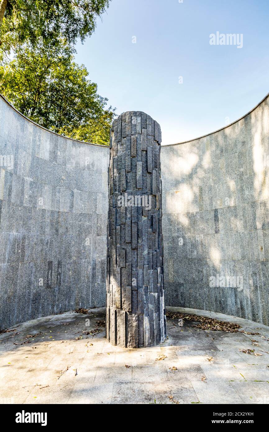 Monument near the Jewish Cemetery to Jewish and Polish Victims Murdered During Hitler's Occupation in World War II, Warsaw, Poland Stock Photo