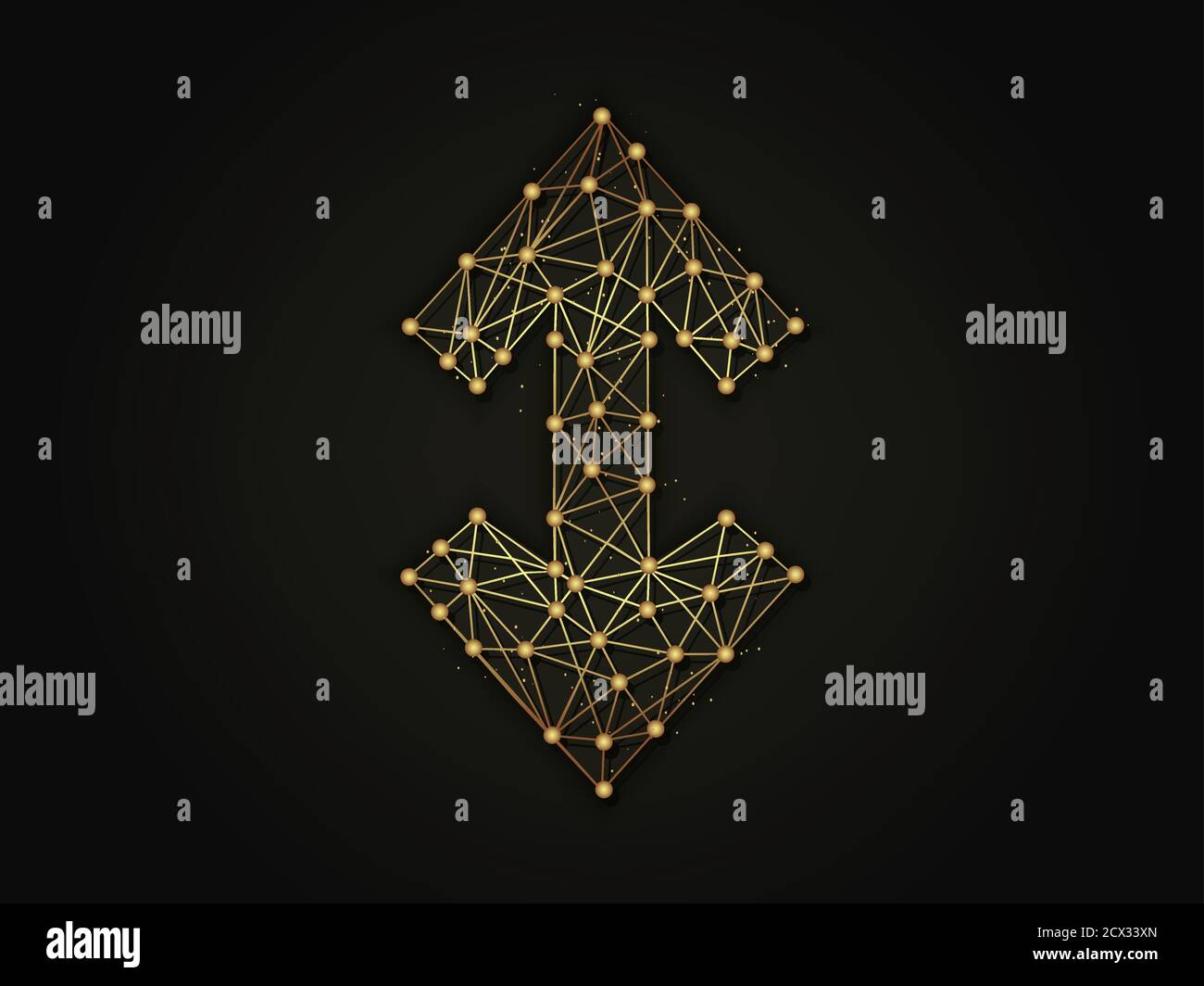 Golden futuristic up down line hi-res stock photography and images - Alamy