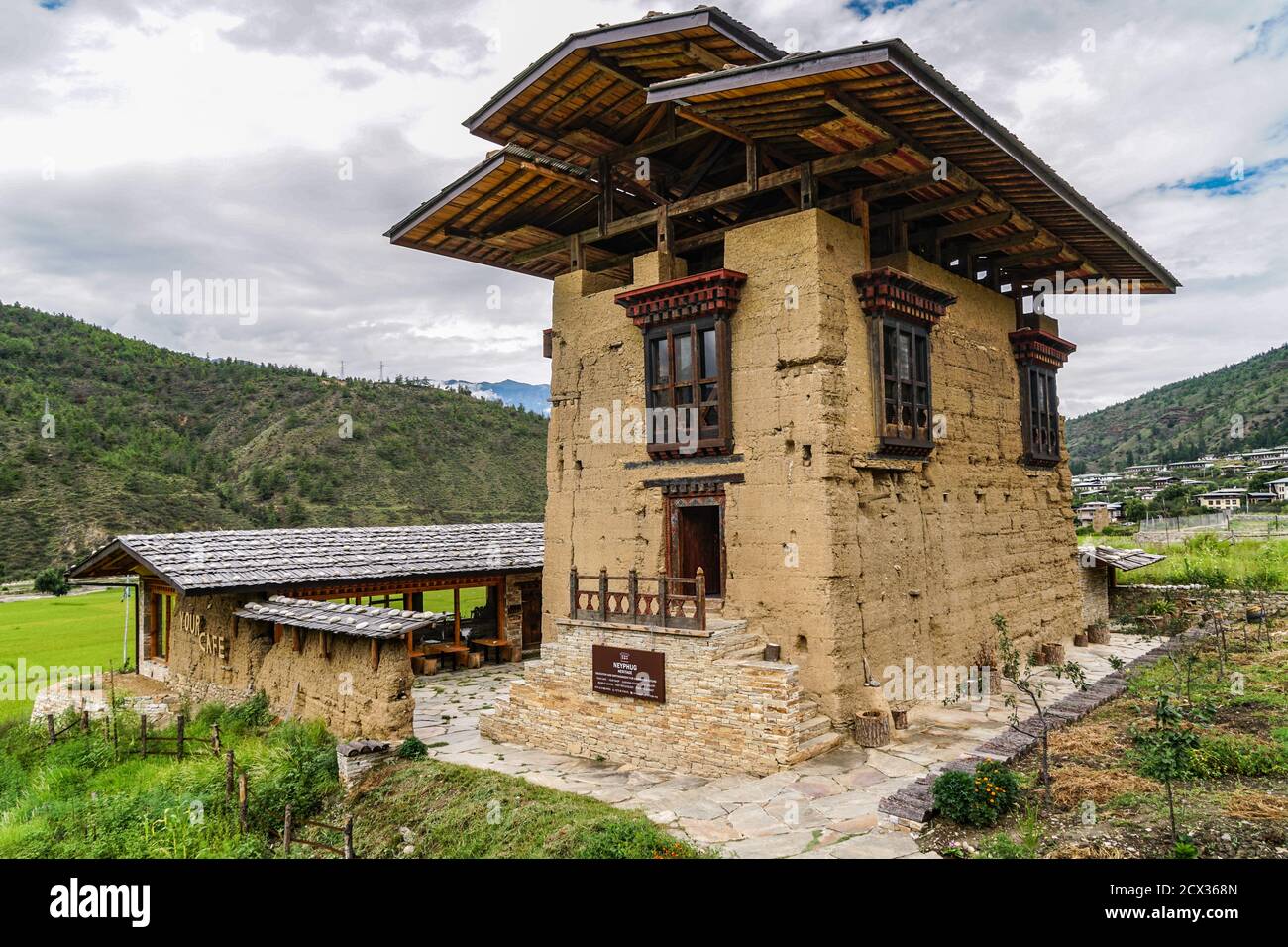 Traditional rural bhutanese house hires stock photography and images