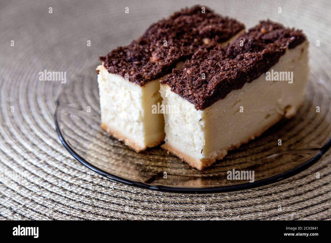 Closeup of sernik Polish cheesecake Stock Photo Alamy