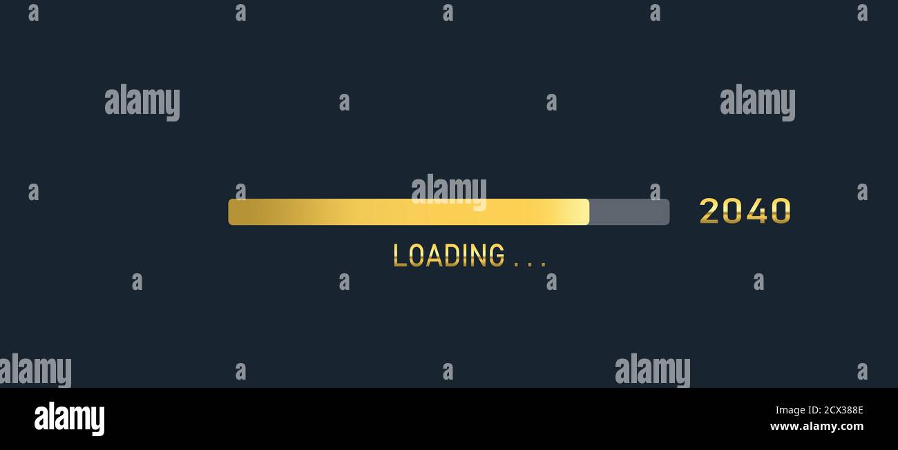 Golden loading progress bar hi-res stock photography and images - Alamy