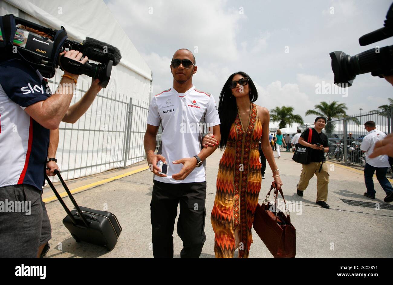 Lewis Hamilton Girlfriend High Resolution Stock Photography And Images Alamy