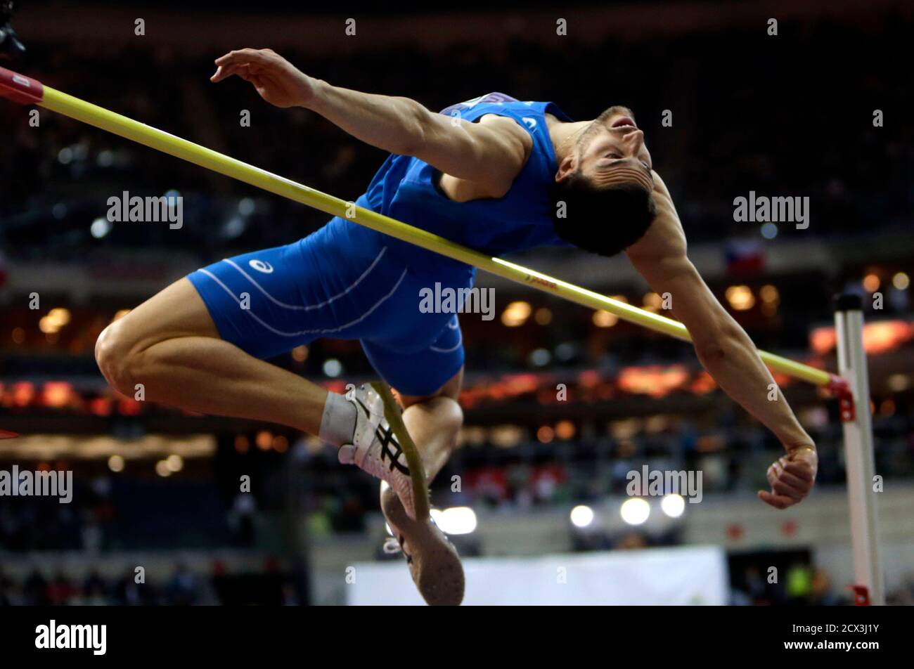 Silvano Chesani Of Italy Competes In The Men S High Jump Final During The European Indoor Championships In Prague March 8 2015 Reuters David W Cerny Czech Republic Tags Sport Athletics Stock Photo Alamy
