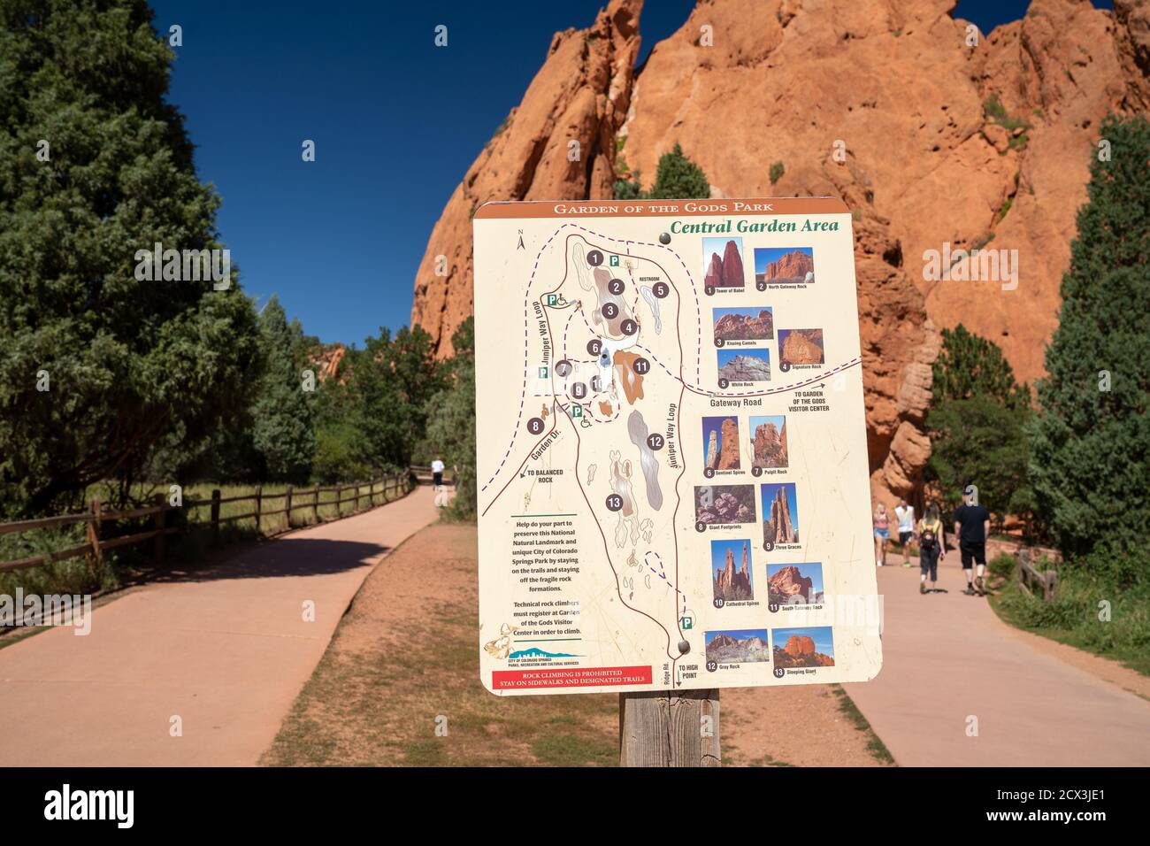 Printable Garden Of Gods Trail Map Colorado Springs