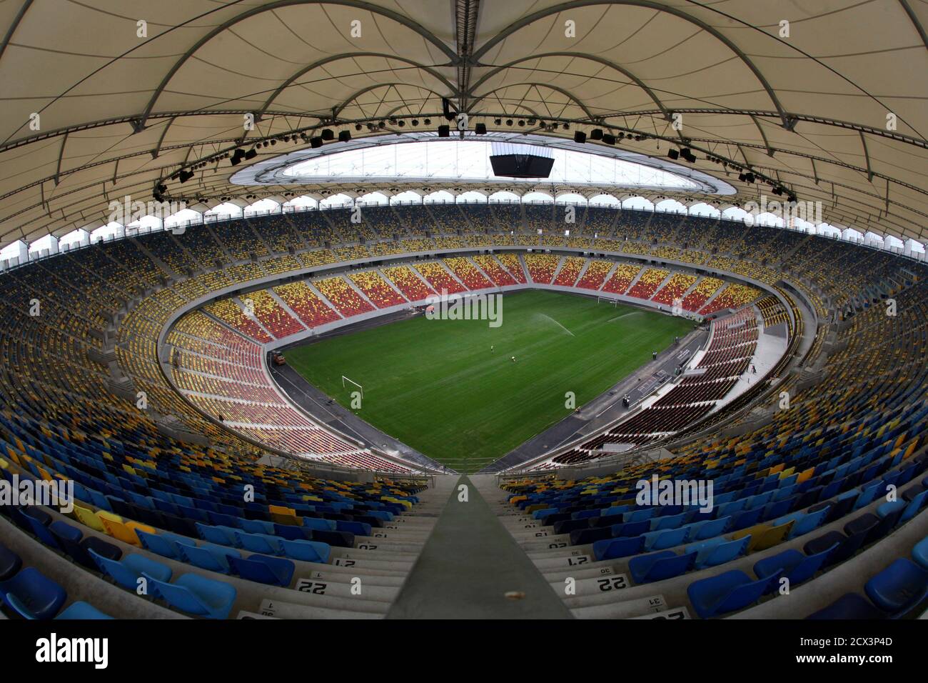 A General View Of Romania S New National Stadium The Lia Manoliu Arena Which Is Under Construction In Bucharest August 5 2011 The New 55 000 Seater Stadium Will Be The Biggest In Romania And