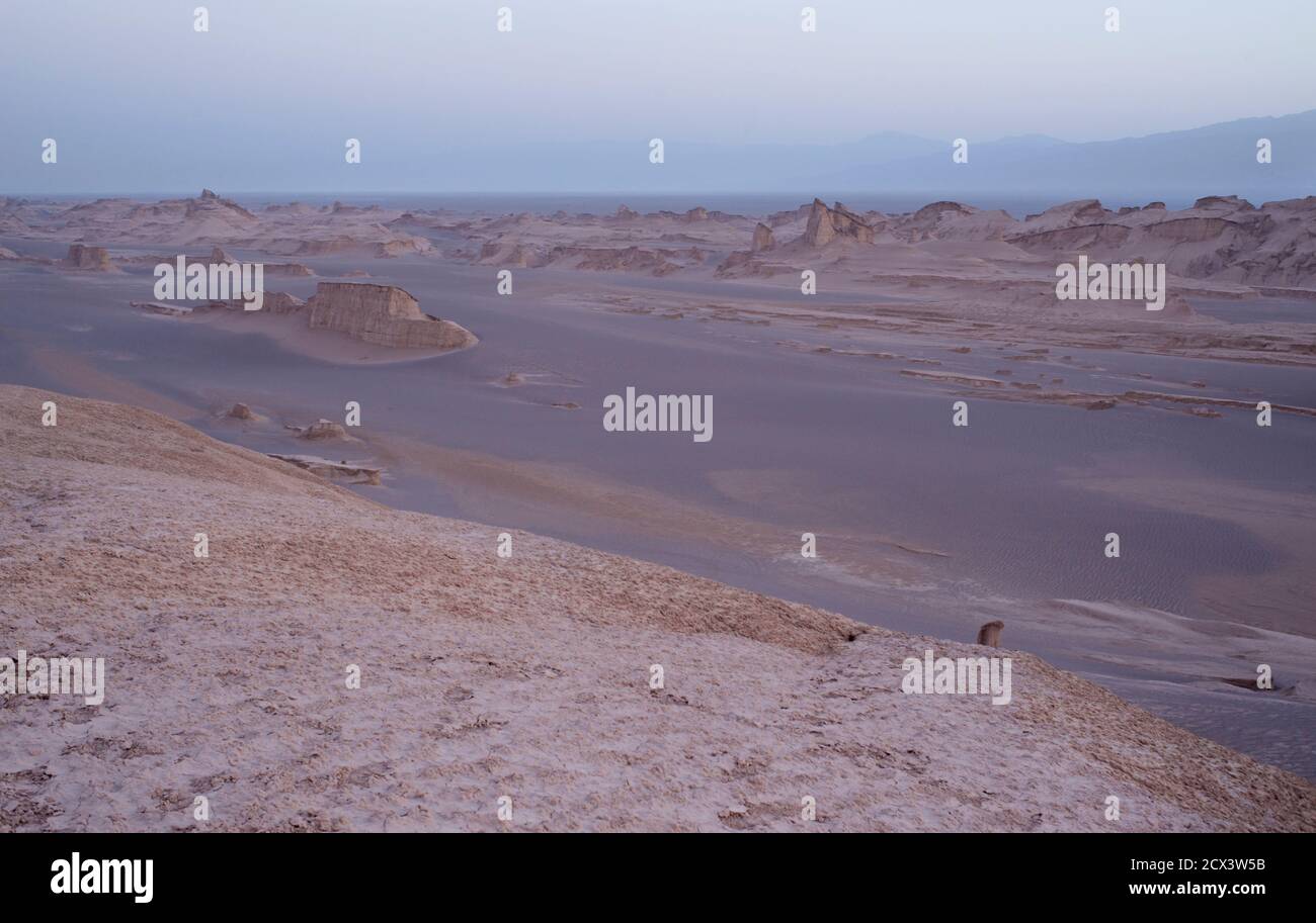 The Kaluts region of the Lut desert. The hottest place on earth. Iran Stock Photo