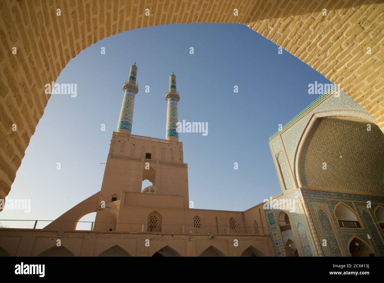 Jameh Masjid.  Friday Mosque, Yazd, Iran Stock Photo