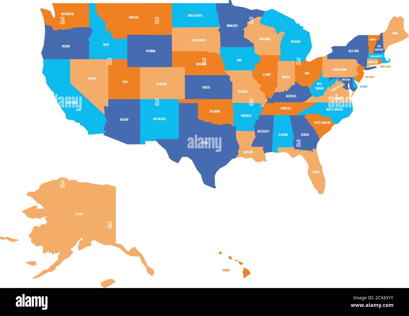 US Map Vector Map Of USA United States Of America Stock Vector Image Us Map Vector Map Of Usa United States Of America 2CX43YY 