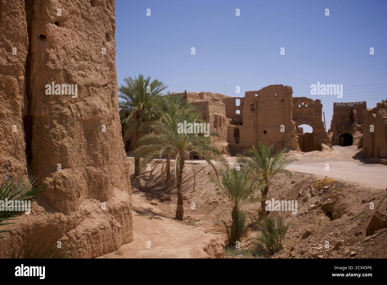 Ruins of Bayazeh castle, Bayazeh, Khur and Biabanak County,  Iran Stock Photo