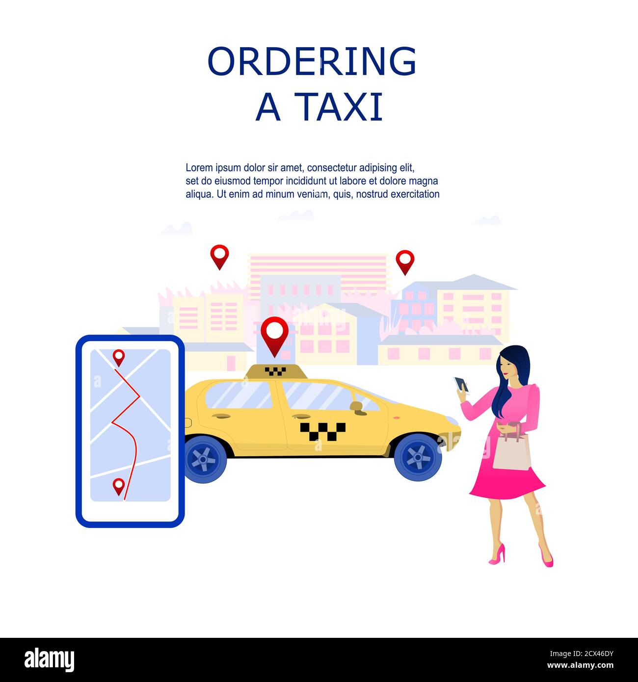 Mobile application rent car Cut Out Stock Images Pictures Alamy