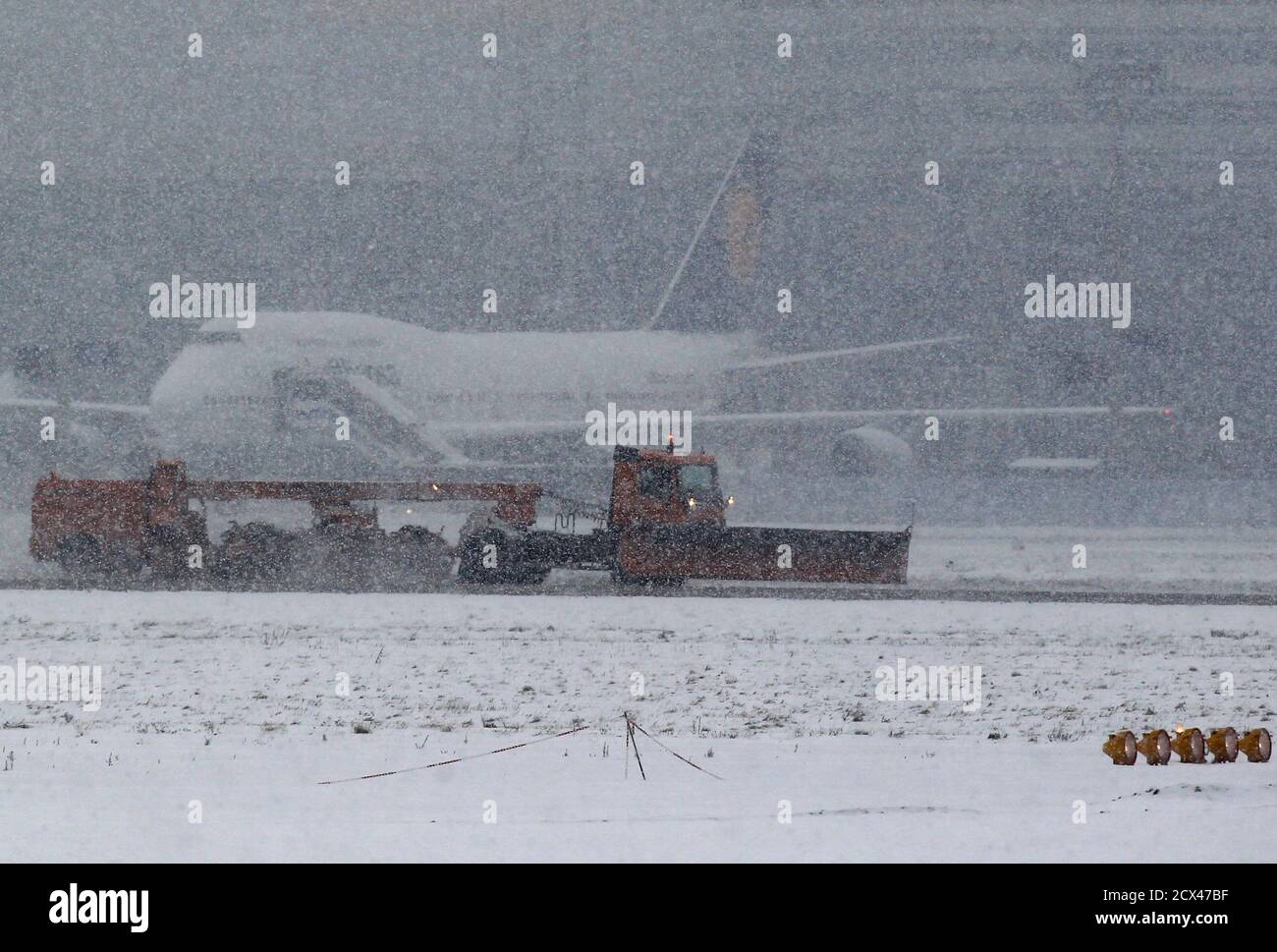 A Snow Plough Clears The Runways During Snowfall At Frankfurt S Airport December 20 2010 Heavy Snow And Frigid Temperatures Caused Further Disruption Across Northern Europe On Monday Stranding Travellers Snarling Traffic