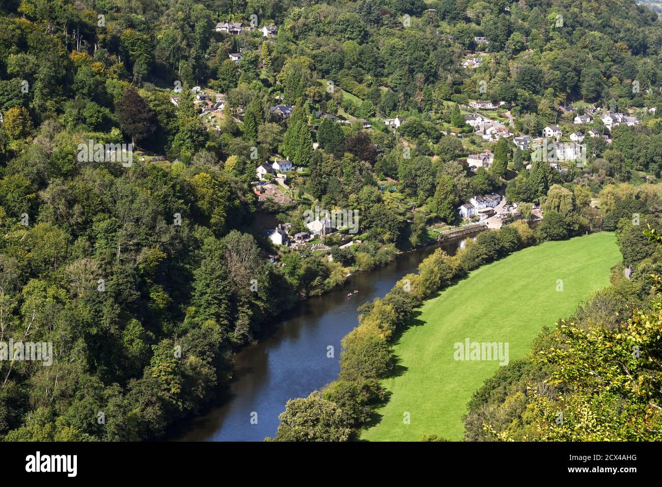 Symonds, Yat, England September 2020 Aerial view of the River Wye