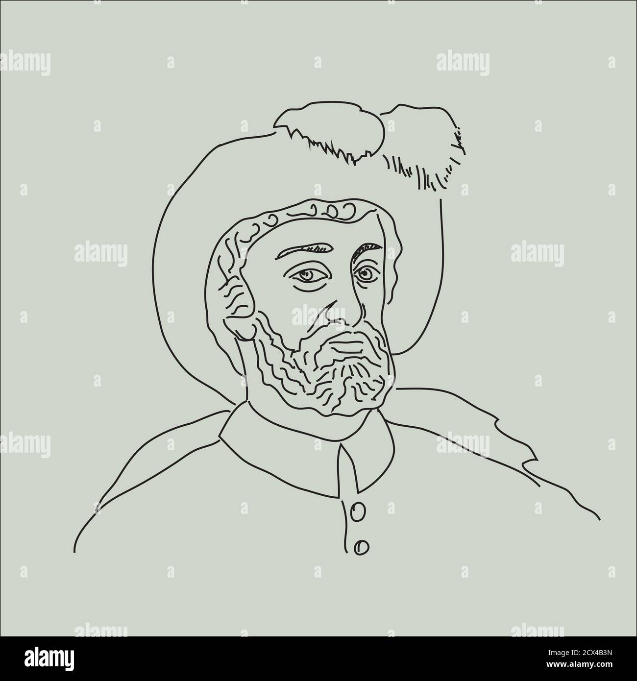 Spanish conquistador vector illustration Stock Vector