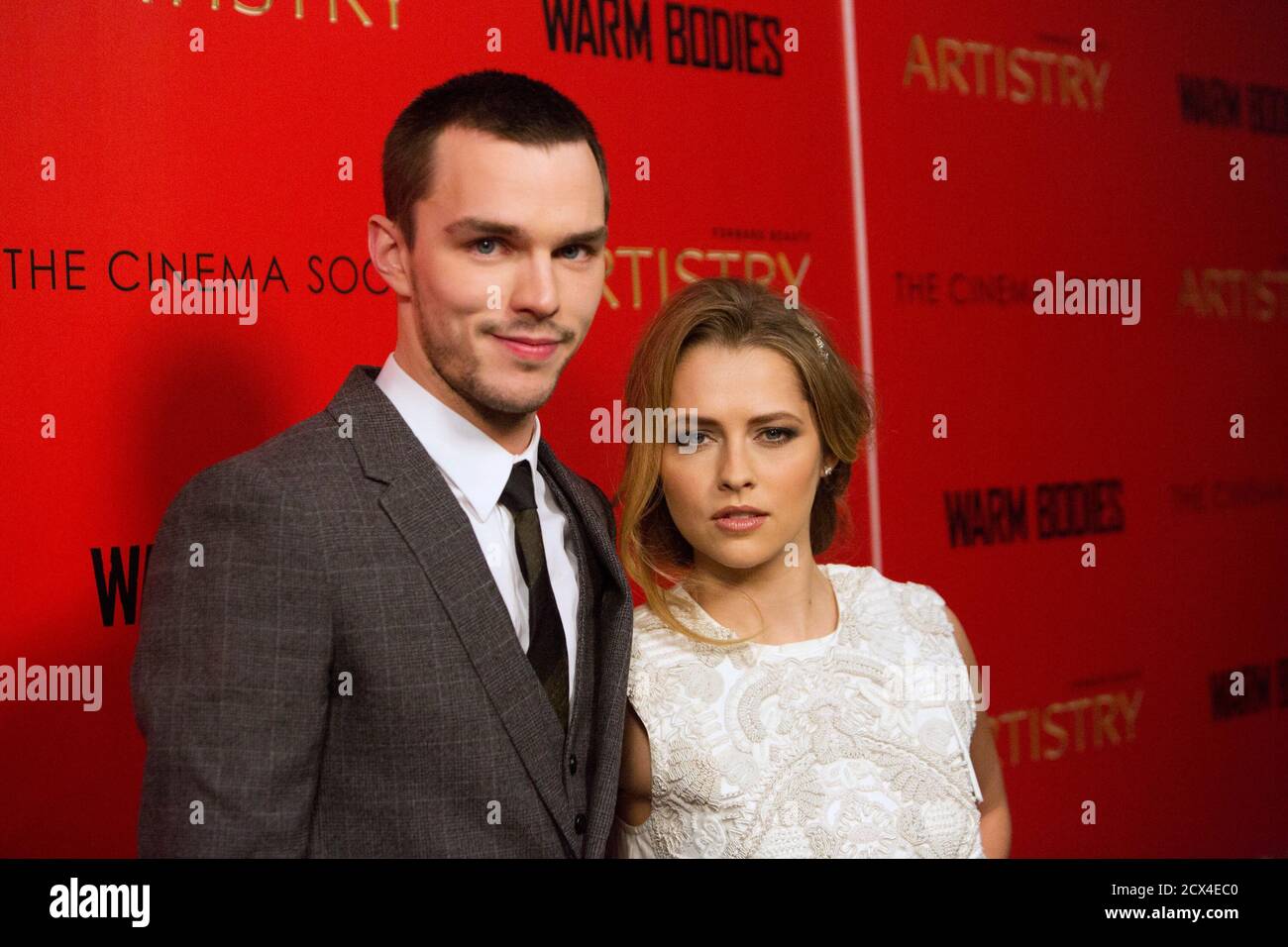 Cast Members Nicholas Hoult L And Teresa Palmer Attend A Screening Of Their Film Warm Bodies In New York January 25 2013 Reuters Andrew Kelly United States Tags Entertainment Stock Photo Alamy