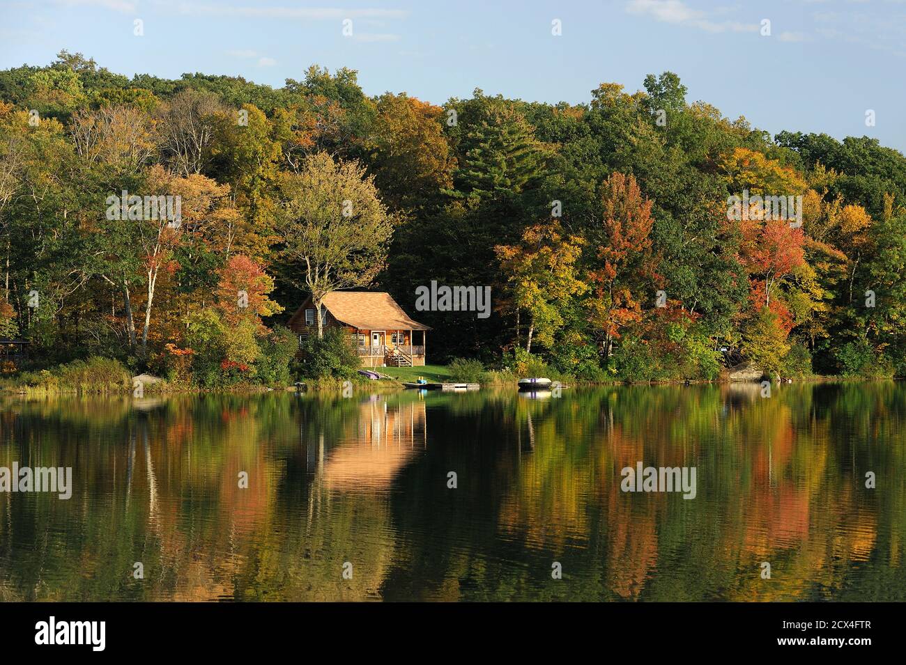 USA, New England, Connecticut, Bantam, Mount Tom State Park, houseby