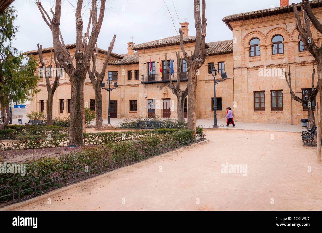Antiguas escuelas. El Toboso. Toledo. Castilla la Mancha. España Stock Photo