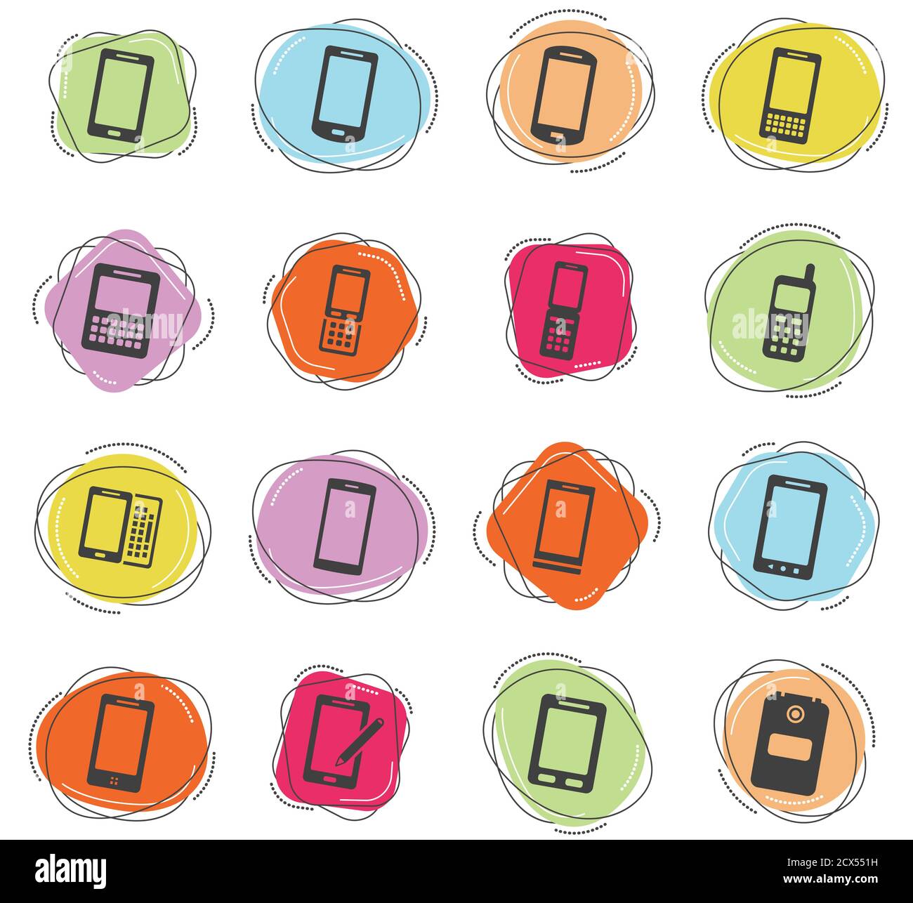 Brick phone retro Stock Vector Images - Alamy