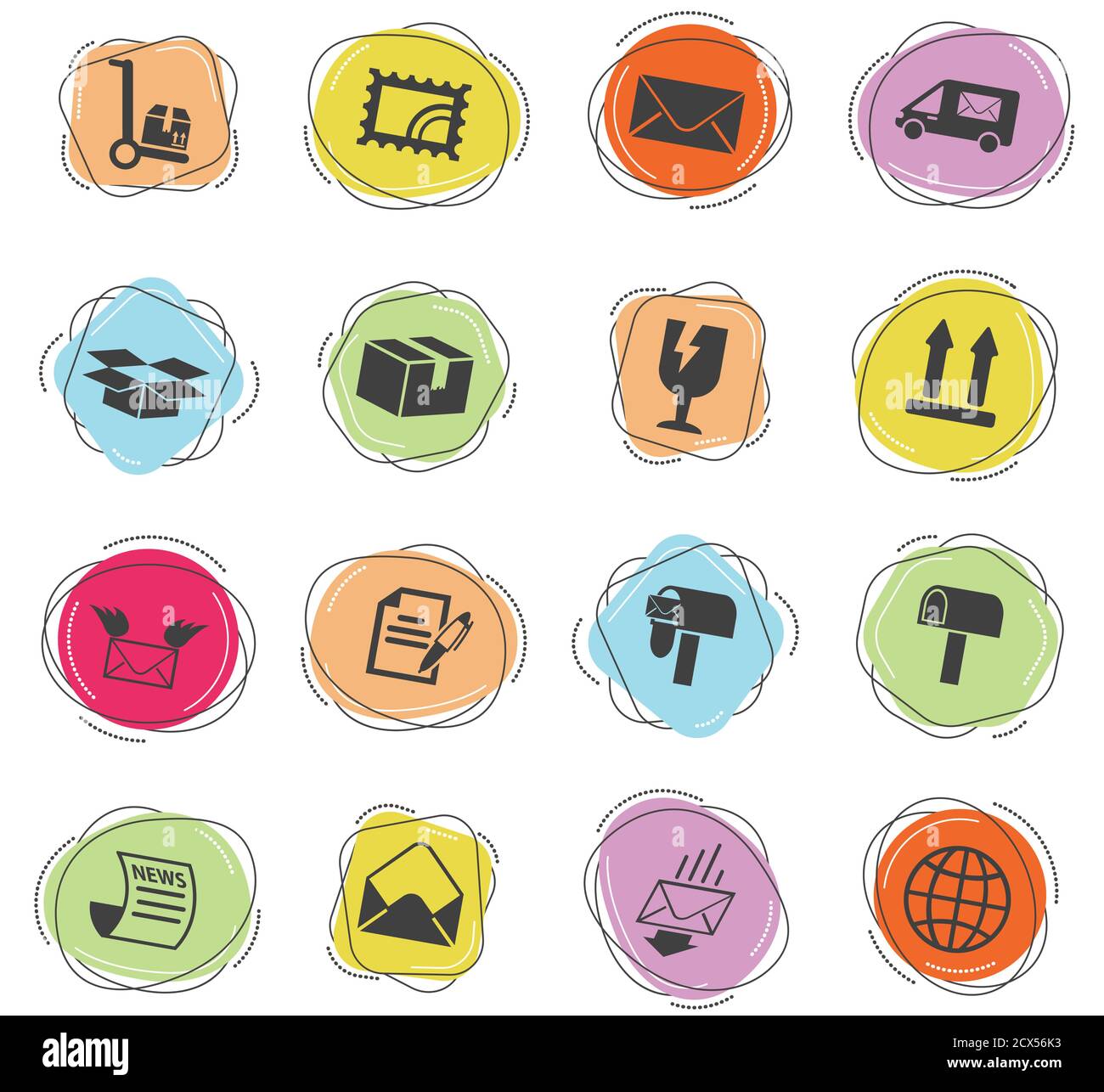 post service icon set Stock Vector Image & Art Alamy