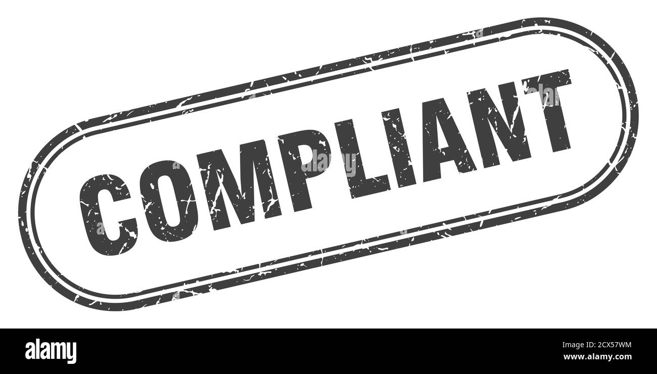 compliant stamp. rounded grunge sign on white background Stock Vector ...