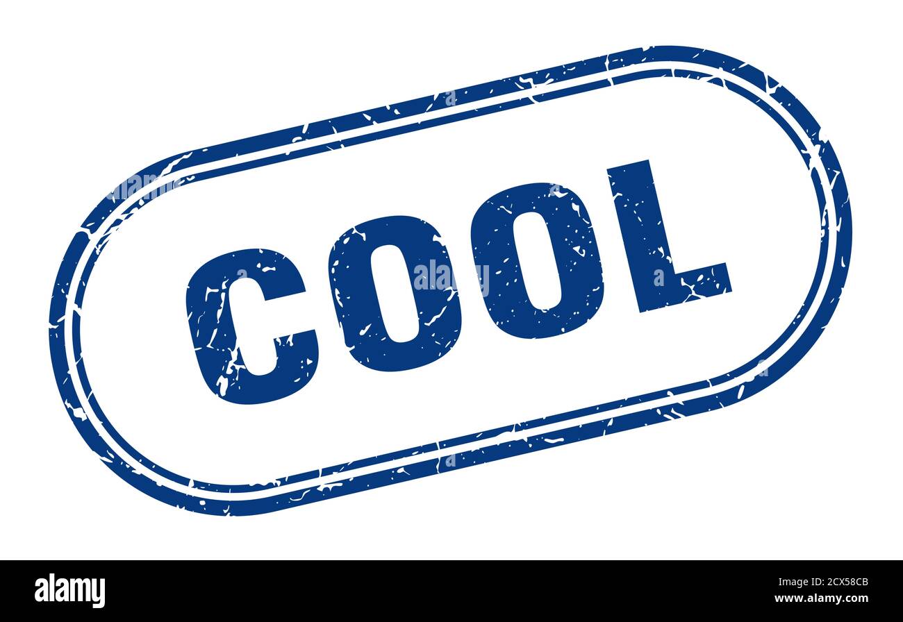 cool stamp. rounded grunge sign on white background Stock Vector Image ...