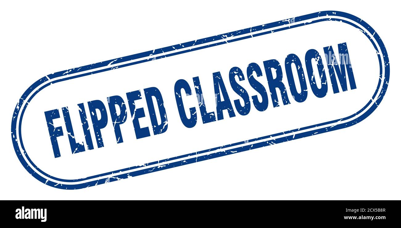 Fiped Sign flipped classroom stamp. rounded grunge sign on white background Stock ...