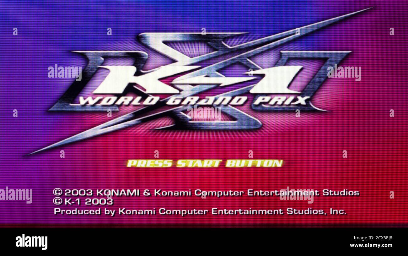 K-1 World Grand Prix - Sony Playstation 2 PS2 - Editorial use only Stock Photo